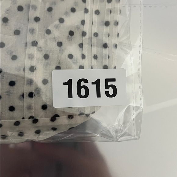 Doen Oleta Top Sea Salt Polka Dot Puff Sleeve Lace Collar Blouse Size XXL NWT - Picture 9 of 9